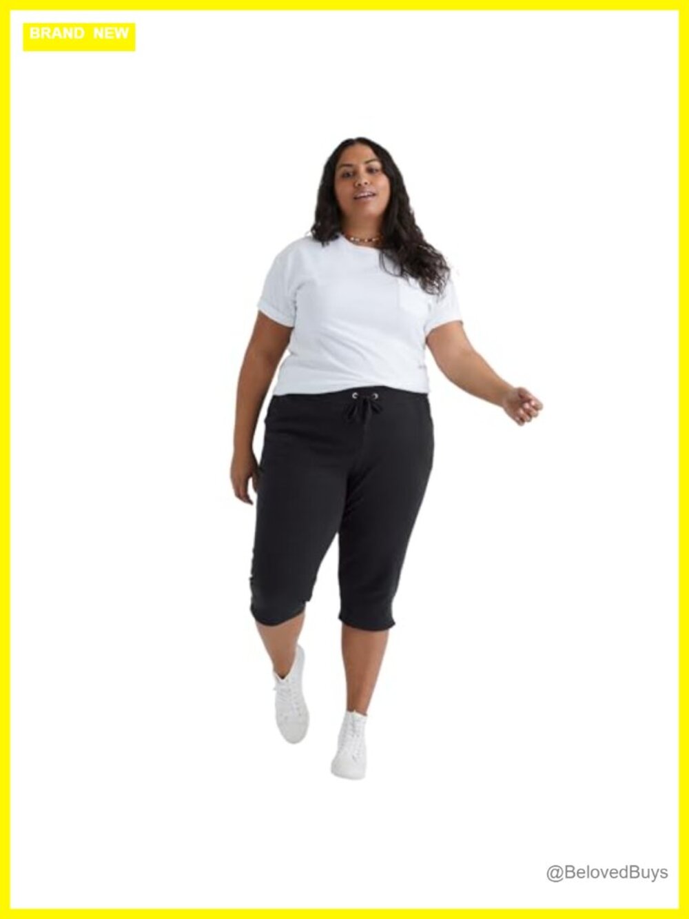 French Terry Capri Sweatpants with Pockets Relaxed Fit